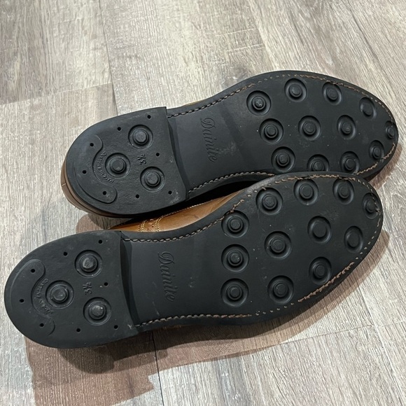 Allen Edmonds 11.5 Rush Street Antique Brown Brogue Wingtip Vibram Sole Oxford - Picture 13 of 13